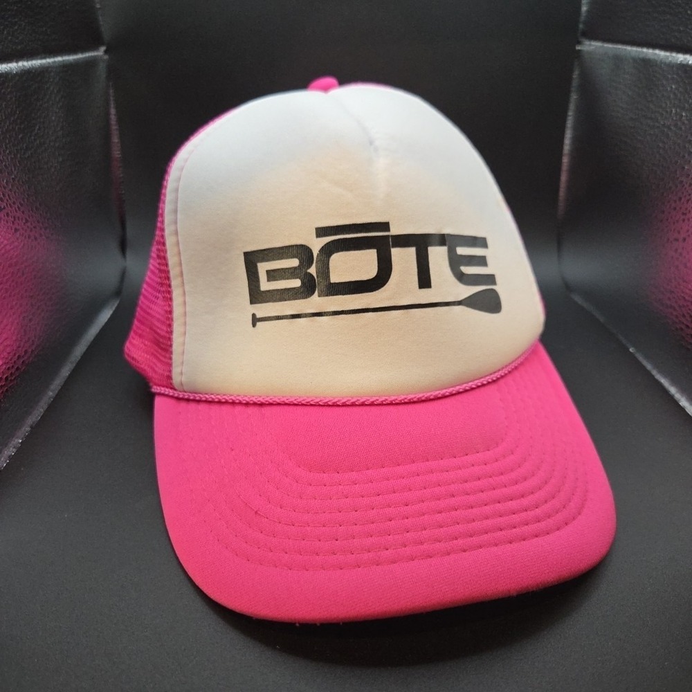 BOTE Paddle Board Trucker Hat Pink White Mesh Snapback Adjustable Baseball Cap